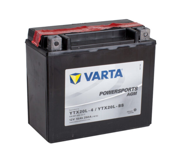 Varta Powersports Battery YTX20L-4