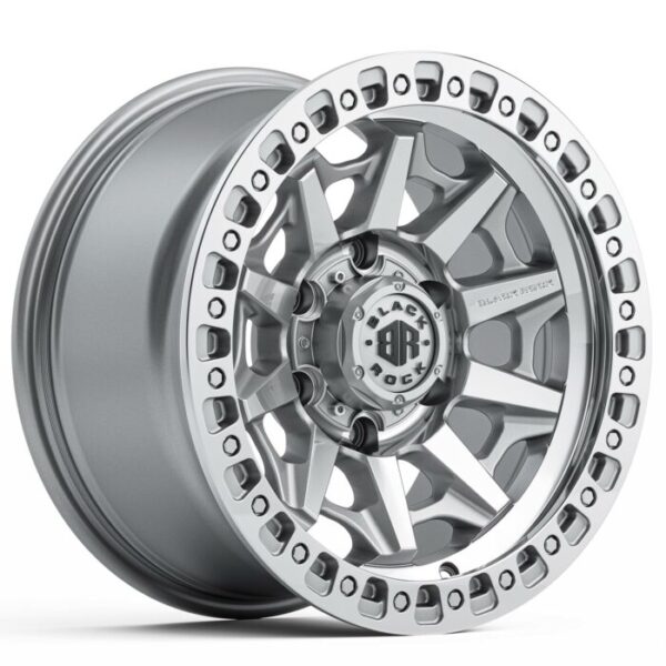 Black Rock Cage SILVER MACHINED 17×9 6×139.7 12PP