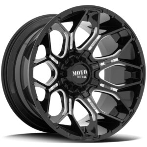 Moto Metal MO808 | Sniper BLACK MILLED 20×9 6×135 0P