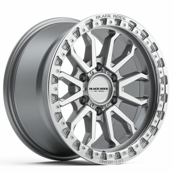 Black Rock Cobra Silver Machined 17×9 6×139.7 25PP