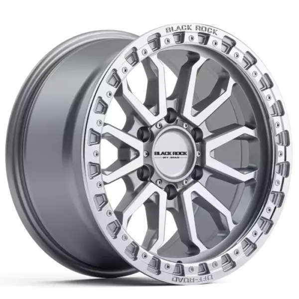 Black Rock Cobra SILVER MACHINED 17×9 6×139.7 25PP