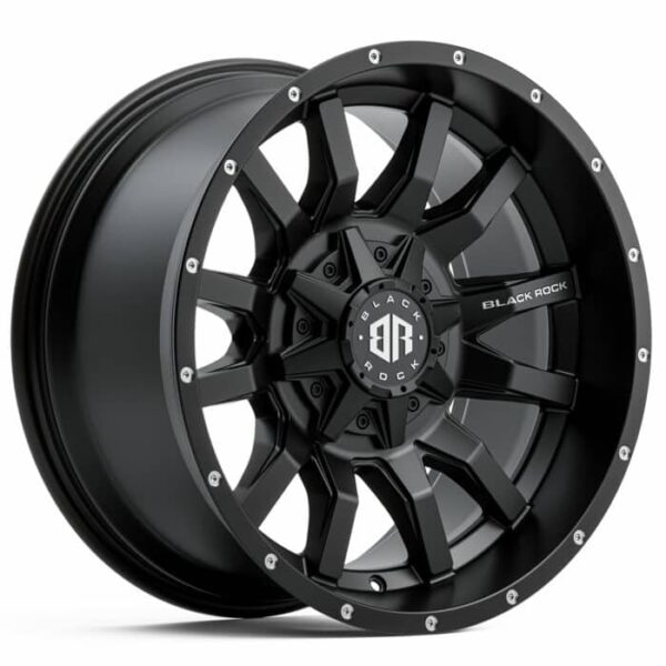 Black Rock Predator SATIN BLACK 17×9 5×127 10PP