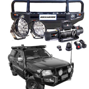 ROCKARMOR PREMIUM BULLBAR FRONTAL COMBO TO SUIT TOYOTA LANDCRUISER FJ105 1998-2002 (LIVE AXLE)(Full Bar Replacement)