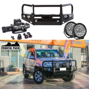 ROCKARMOR PREMIUM BULLBAR FRONTAL COMBO TO SUIT TOYOTA PRADO 120 2003-2009 (Full Bar Replacement)