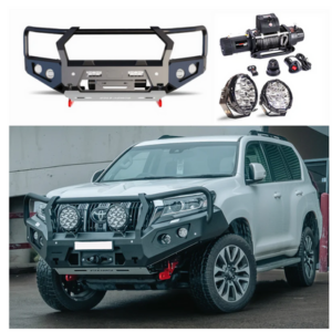 ROCKARMOR GT HOOPLESS BULLBAR FRONTAL COMBO TO SUIT TOYOTA PRADO 150 SERIES 2018+