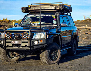 ROCKARMOR PREMIUM STEEL BULLBAR TO SUIT NISSAN PATROL GU4 2005 To Current (Full Bar Replacement)