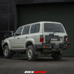 ROCKARMOR STEEL DUAL WHEEL CARRIER TO SUIT TOYOTA LANDCRUISER FJ80 1992-1997