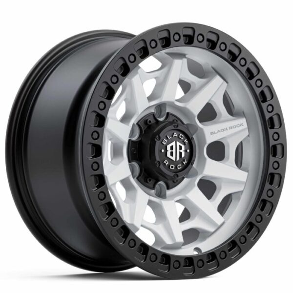 Black Rock Cage SATIN WHITE 17×9 6×139.7 12PP