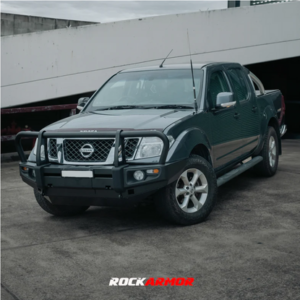 ROCKARMOR PREMIUM STEEL BULLBAR TO SUIT NISSAN NAVARA D40 2005-2015 Spanish/Thai & PATHFINDER R51 (will not fit STX550)(Bar Cut)