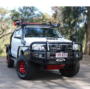 ROCKARMOR PREMIUM STEEL BULLBAR TO SUIT TOYOTA HILUX N70 2005 – 2011 (BUMPER CUT)