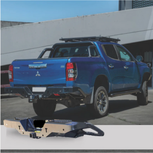 ROCKARMOR ROCKAMOR ELITE STEEL REAR STEP / TOWBAR TO SUIT MITSUBISHI MR TRITON 2019+ GLX/GLX+/GLS/GLSR