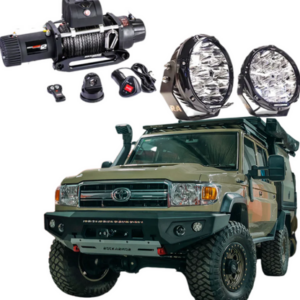 ROCKARMOR GT HOOPLESS BULLBAR COMBO PACK TO SUIT TOYOTA LANDCRUISER 76,78,79 2007-2023