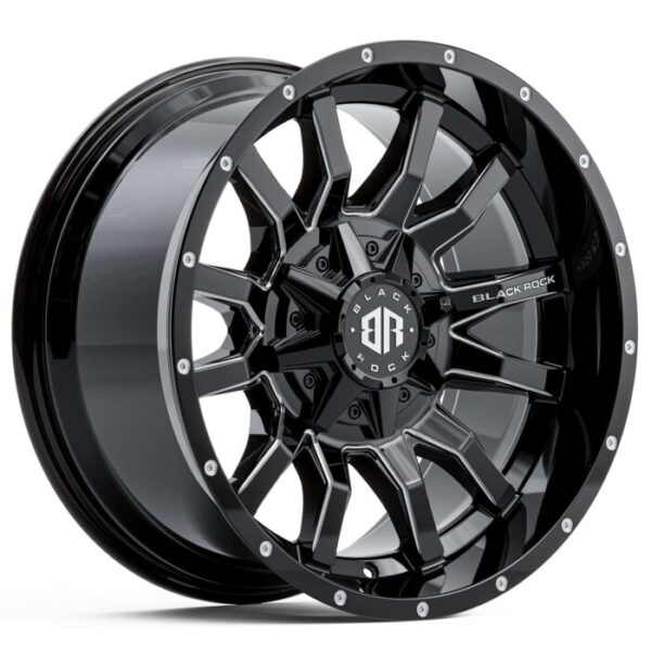 Black Rock Predator GLOSS BLACK 17×9 5×127 10PP