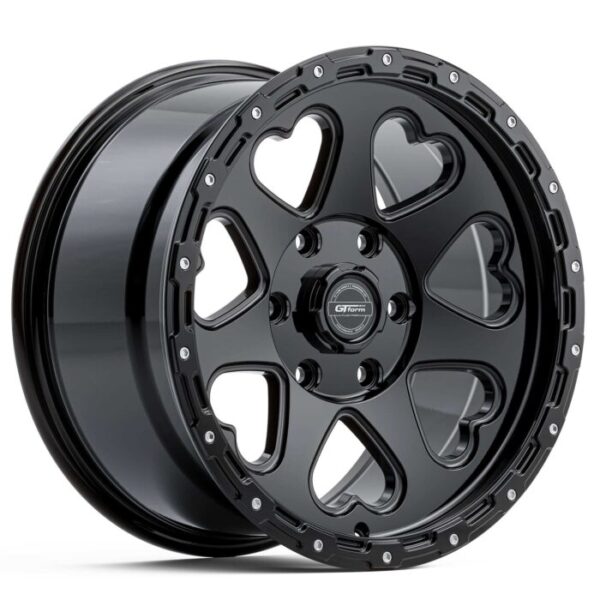 GT Form Hearts SUV GLOSS BLACK 17×9 5×127 20PP