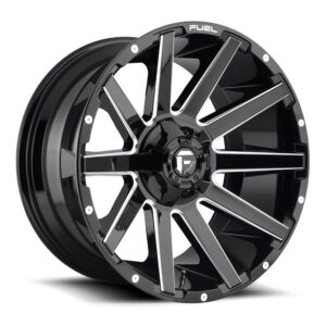 Fuel D615 | Contra BLACK MILLED 20×9 8×165 20P