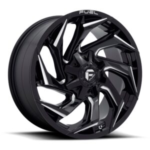 Fuel D753 | Reaction BLACK MILLED 15×8 6×139 -139P