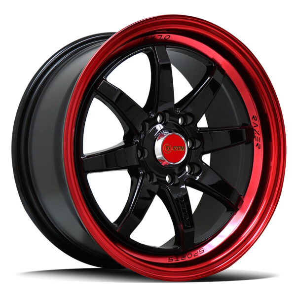 DTM Old-Skool 3730 | Atom BLACK RED 15×7 4×100 30P