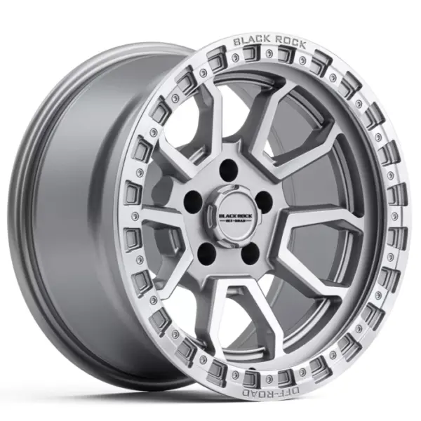 Black Rock Cobra 5S SILVER MACHINED 17x9 5x150 0PP