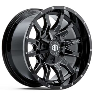 Black Rock Predator GLOSS BLACK 22x12 5x127 -5PP