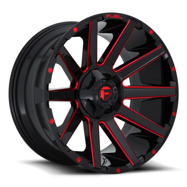 Fuel D643 | Contra BLACK MILLED 22x12 5x127 -127x5P