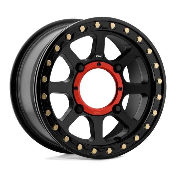 KMC KS234 | Addict 2-UTV Beadlock SATIN BLACK 15x6 4x137 38P