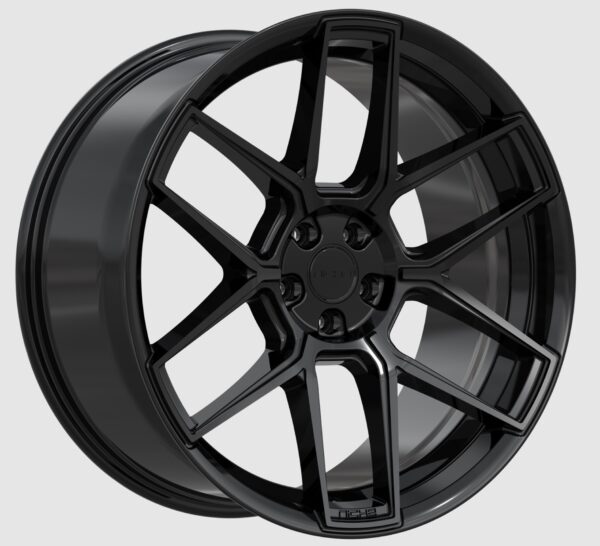 Niche NC281 | Rise GLOSS BLACK 22x9.5 5x114 38P