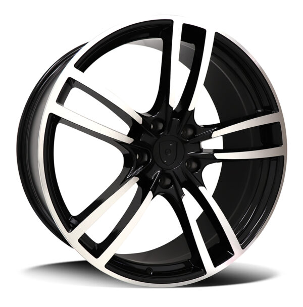 Replica Porsche 5628 BLACK POLISH 22x10 5x130 55P