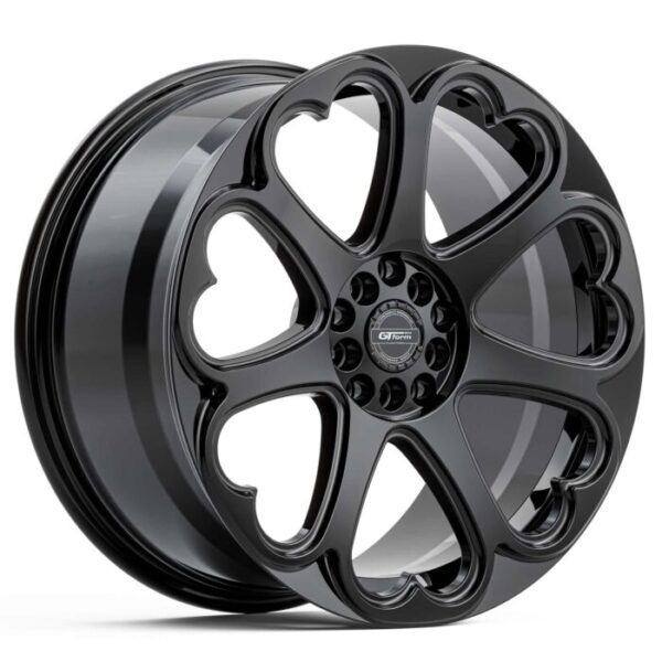 GT Form Hearts GLOSS BLACK 18x8.5 5x100 40PP