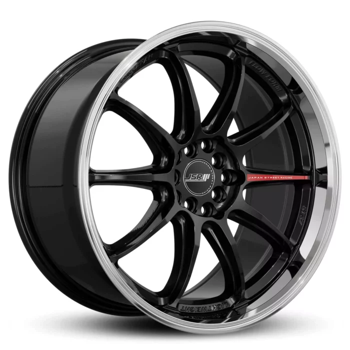 Jsr ST37 Gloss Black Machined Lip 18x8.5 5x100 ET35