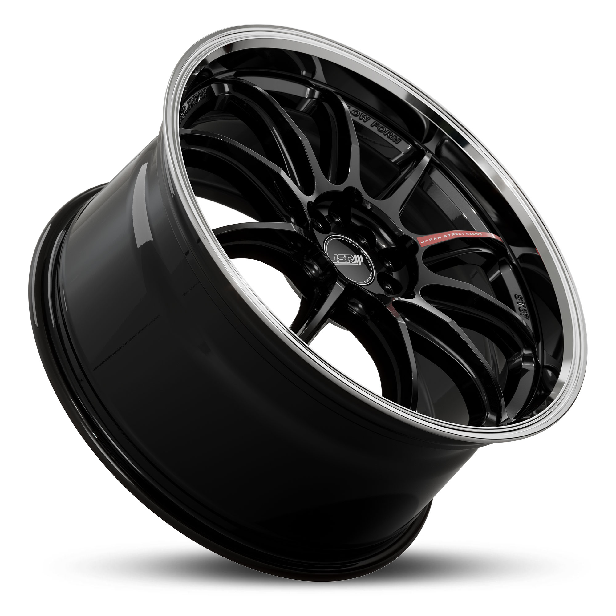 Jsr ST37 Gloss Black Machined Lip 18x8.5 5x100 ET35 - Image 2