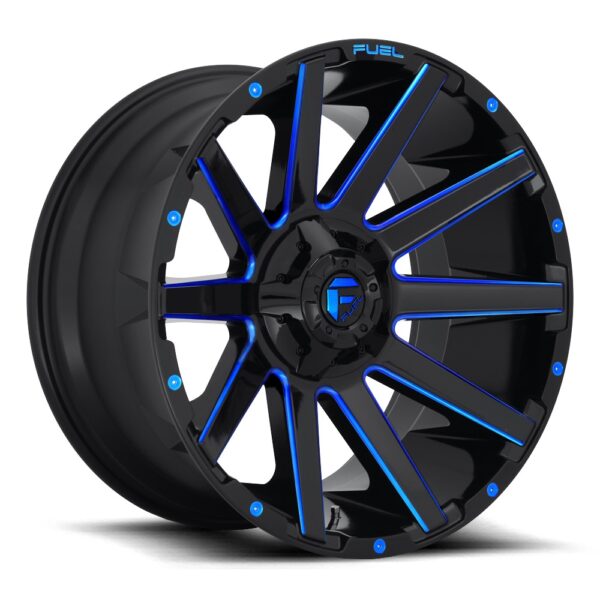 Fuel D644 | Contra BLACK MILLED 20x9 6x135 20P