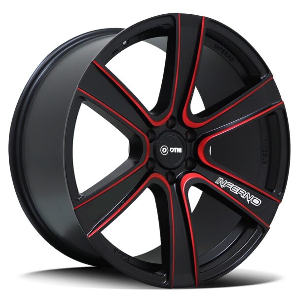 DTM Hd KF902 | Inferno - Red Milled Black Red 20x9.5 6x114 25P