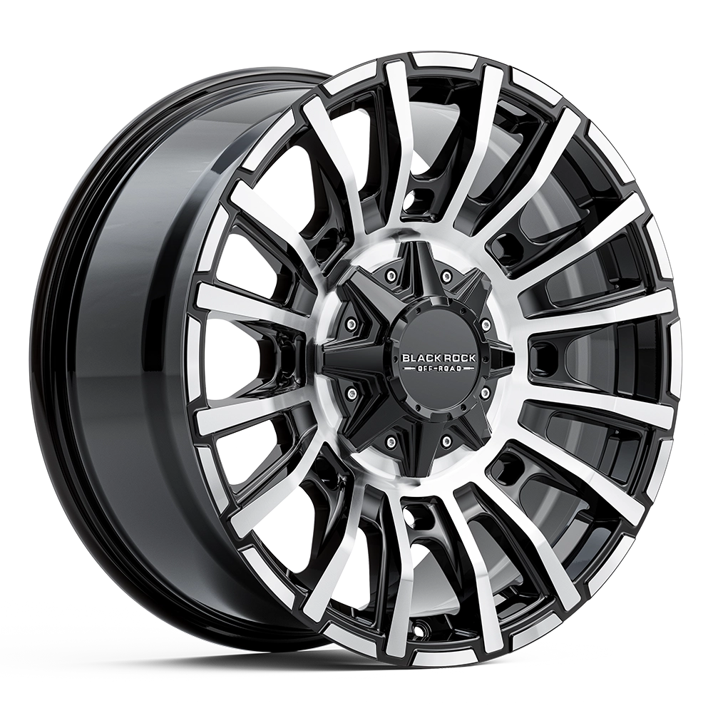 Black Rock Mayhem 4 Gloss Black Machined Face 20x9 6x139.7 ET35