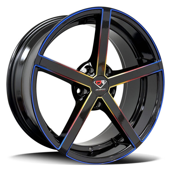 Diezel DCTL009 BLACK MILLED RAINBOW COATING 17x7.5 4x100 35P