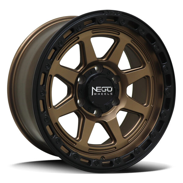 Diezel N08 | NEGU-8 MATTE BRONZE SATIN BLACK LIP 18x8.5 6x139 12P