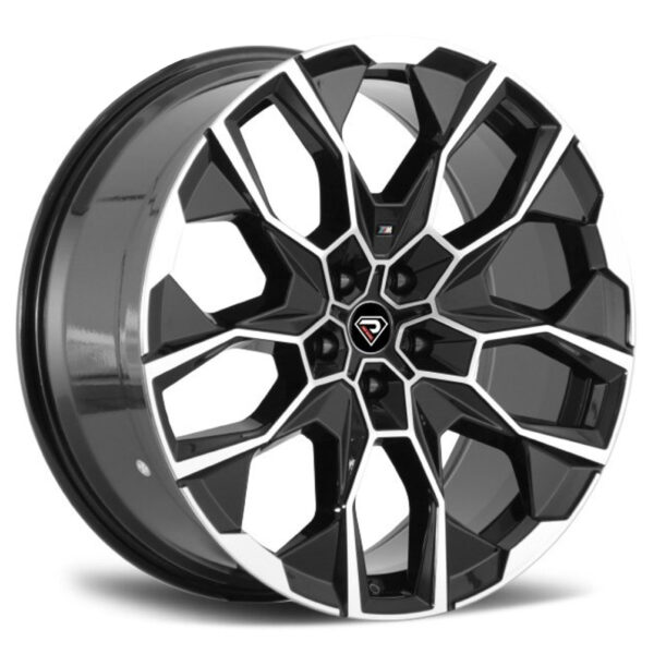 REPLICA BMW | MINI 7118 | X7 BLACK MACHINED FACE 22x10.5 5x120 35P