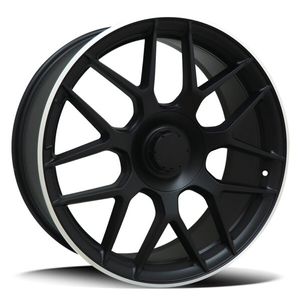 Replica Mercedes 852 | C63 MATTE BLACK MILLED LIP 20x8.5 5x112 38P
