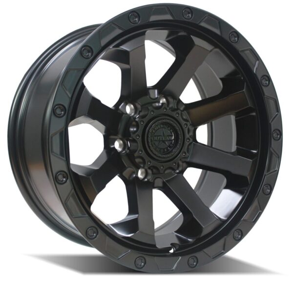 American Outlaw Capone Satin Black 17x8 6x139.7 ET30