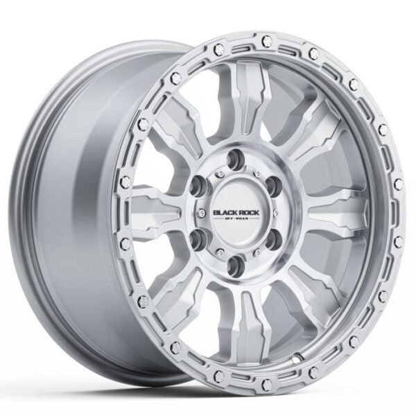 Black Rock Venture Silver Machined 20x9 6x139.7 ET20