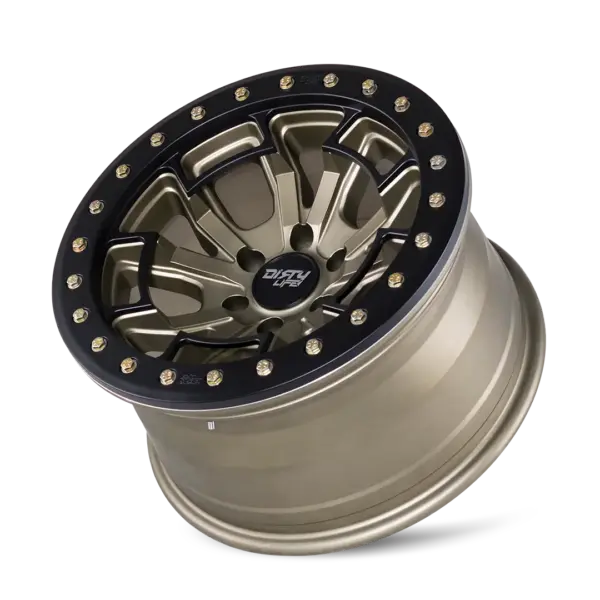 Dirty Life Dual Tek DT1 Satin Gold Black Lip 17x9 6x139.7 ET-38 - Image 5