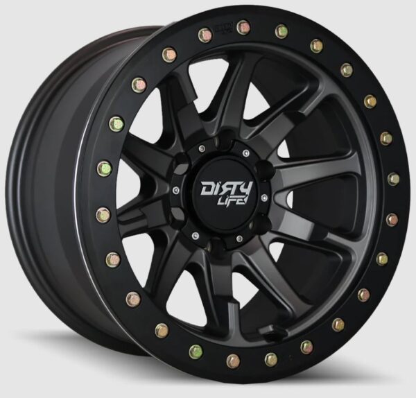 Dirty Life Dual Tek DT2 Satin Graphite Black Lip 17x9 5x150 ET-12 - Image 2