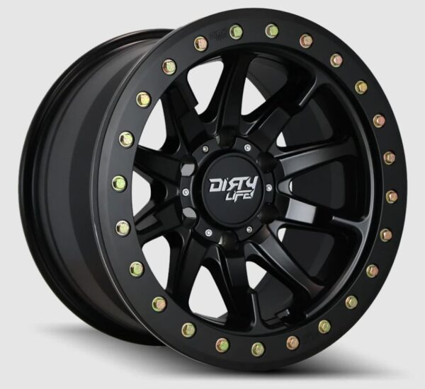Dirty Life Dual Tek DT2 Satin Graphite Black Lip 17x9 5x150 ET-12