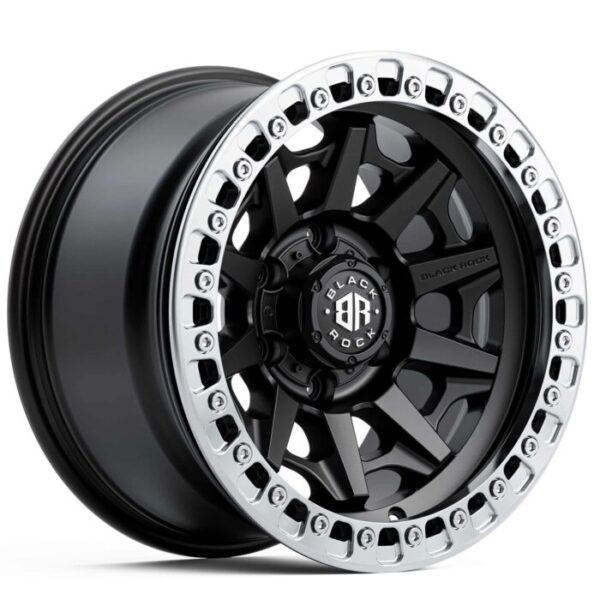Black Rock Cage Beadlock Satin Black 17x9 5x150 ET10