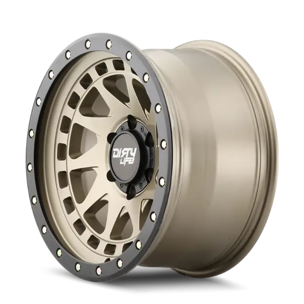 Dirty Life Enigma Pro Satin Gold Black Lip 17x9 6x139.7 ET10 - Image 2