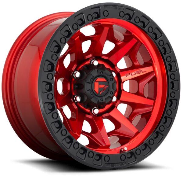 Fuel D695 | Covert Candy Red Black Lip 20x9 6x139 ET1