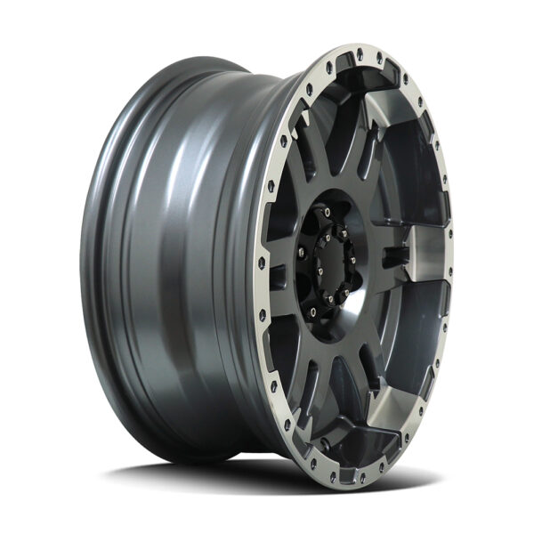 Diezel 3525 Gloss Gunmetal Machined 13x5 5x114.3 ET0 - Image 3