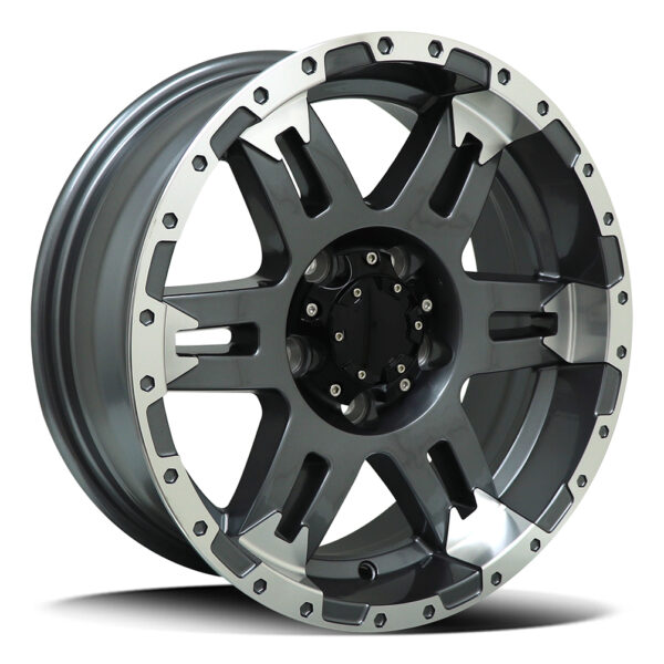 Diezel 3525 Gloss Gunmetal Machined 13x5 5x114.3 ET0