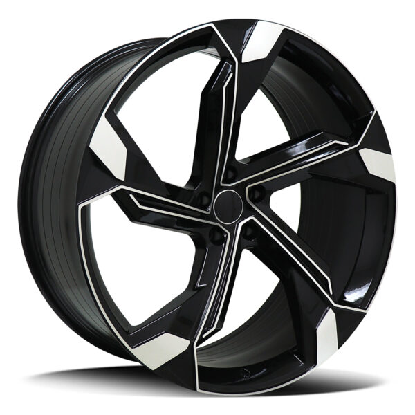 Replica Audi 5818 | RSQ8 Gloss Black Machined 23x10 5x112 ET15