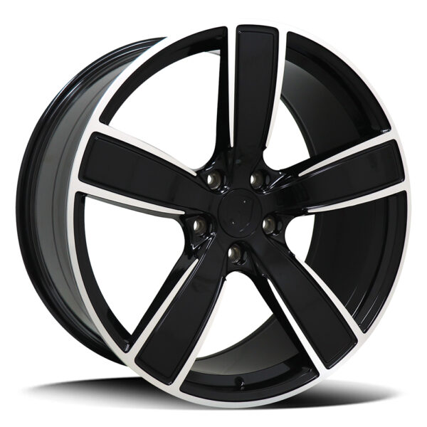Replica Porsche 5451 Gloss Black Machined Face 22x11 5x130 ET58
