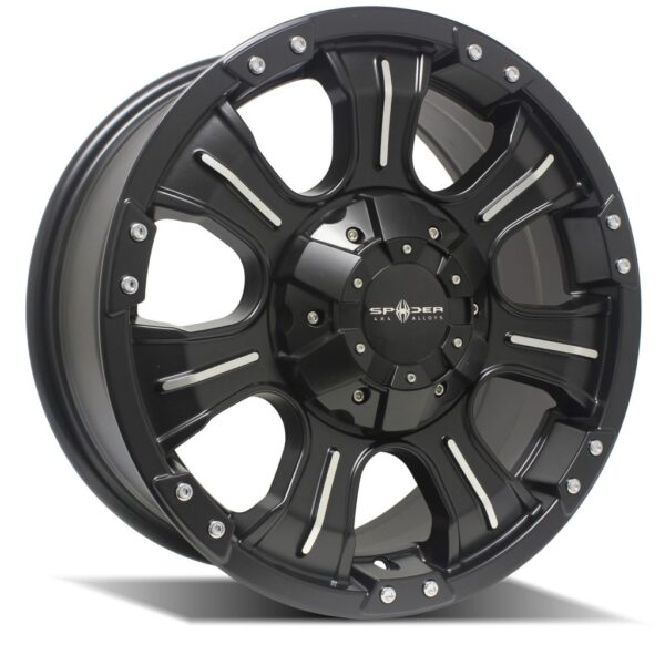 Spyder SP-06 Satin Black Machined 16x7 5x114.3 ET35